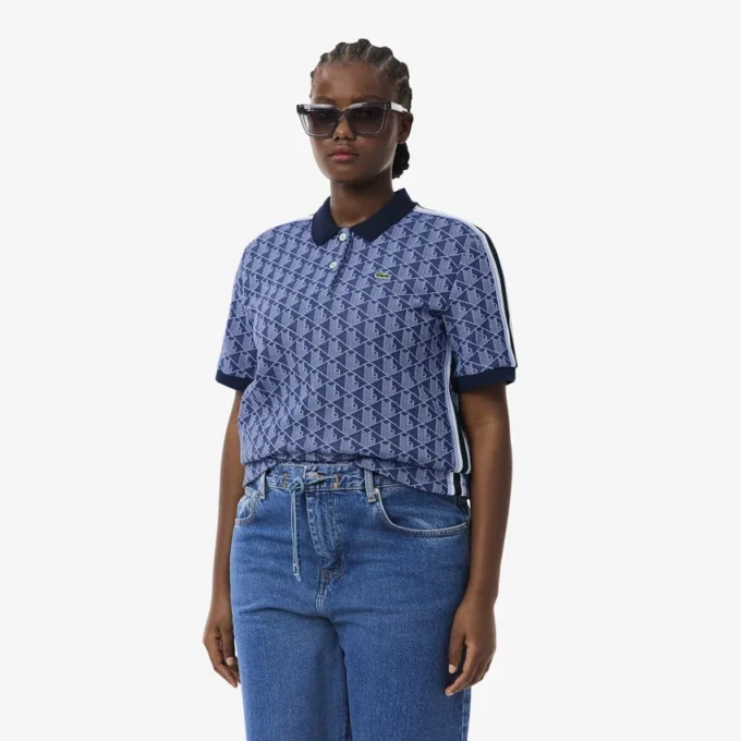 Slim Fit Monogram Pologenser for kvinner