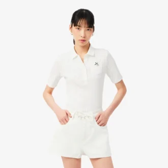 Slim fit Pointelle-pologenser med merke fra L.12.12 for kvinner