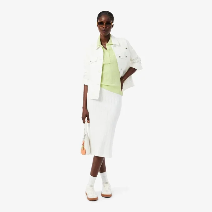 Slim fit Pointelle-pologenser med merke fra L.12.12 for kvinner