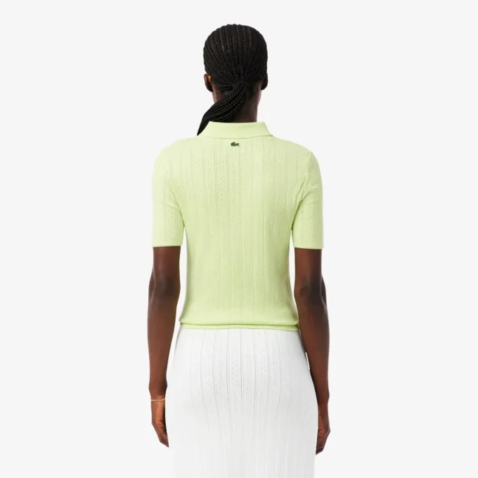 Slim fit Pointelle-pologenser med merke fra L.12.12 for kvinner