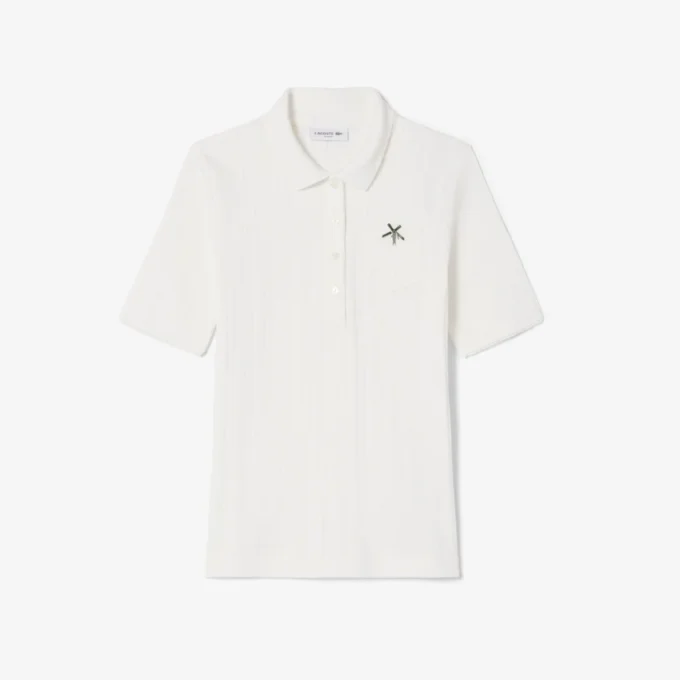 Slim fit Pointelle-pologenser med merke fra L.12.12 for kvinner