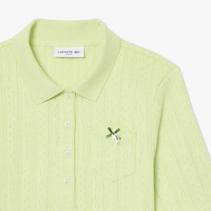 Slim fit Pointelle-pologenser med merke fra L.12.12 for kvinner