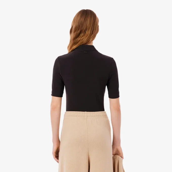 Slim fit-polo med broderi