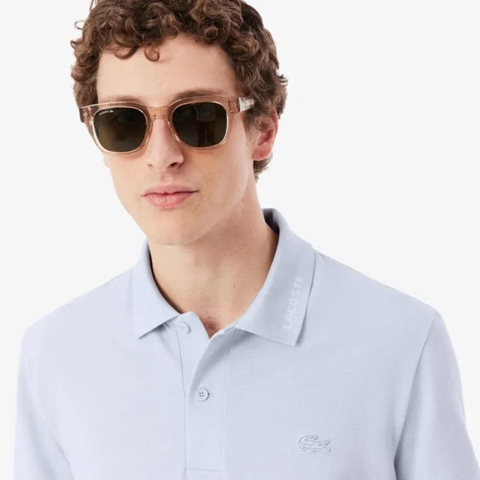 Slim Fit-polo med merke