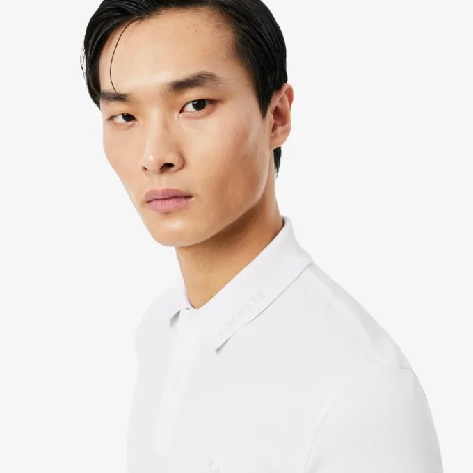 Slim Fit-polo med merke