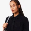 Slim fit-pologensere i ribbestrikk med myk overflate for damer