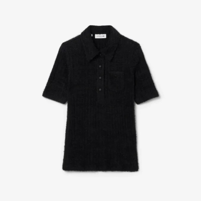 Slim fit-pologensere i ribbestrikk med myk overflate for damer