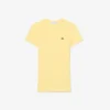 Slim fit ribbet bomulls-T-skjorte for kvinner