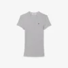 Slim fit ribbet bomulls-T-skjorte for kvinner