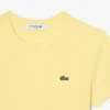 Slim fit ribbet bomulls-T-skjorte for kvinner