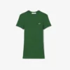 Slim fit ribbet bomullst-skjorte for kvinner