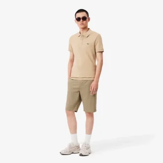Slim fit-shorts i stretchbomull for menn