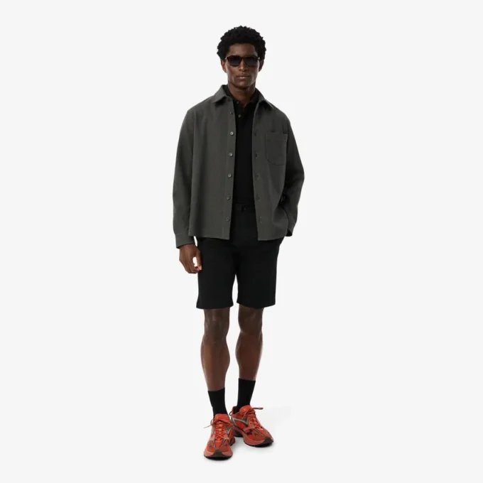 Slim fit-shorts i stretchbomull for menn