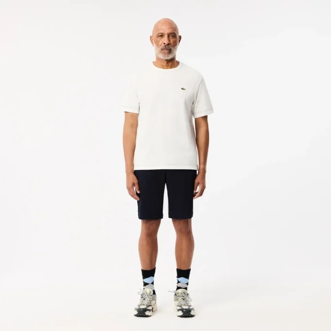 Slim fit-shorts i stretchbomull for menn