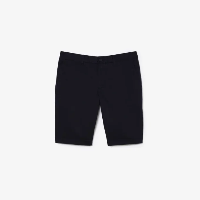 Slim fit-shorts i stretchbomull for menn