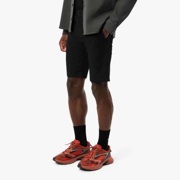 Slim fit-shorts i stretchbomull for menn
