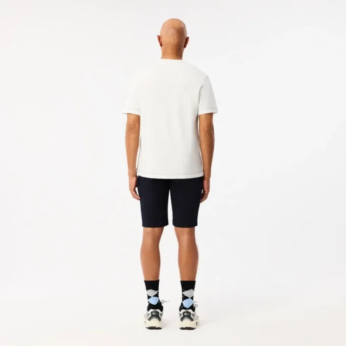 Slim fit-shorts i stretchbomull for menn