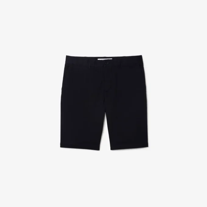 Slim fit-shorts i stretchbomull for menn