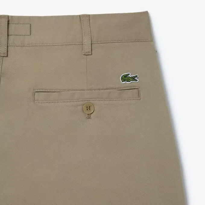 Slim fit-shorts i stretchbomull for menn