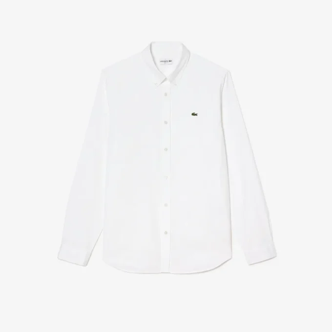 Slim fit-skjorte i bomull for menn