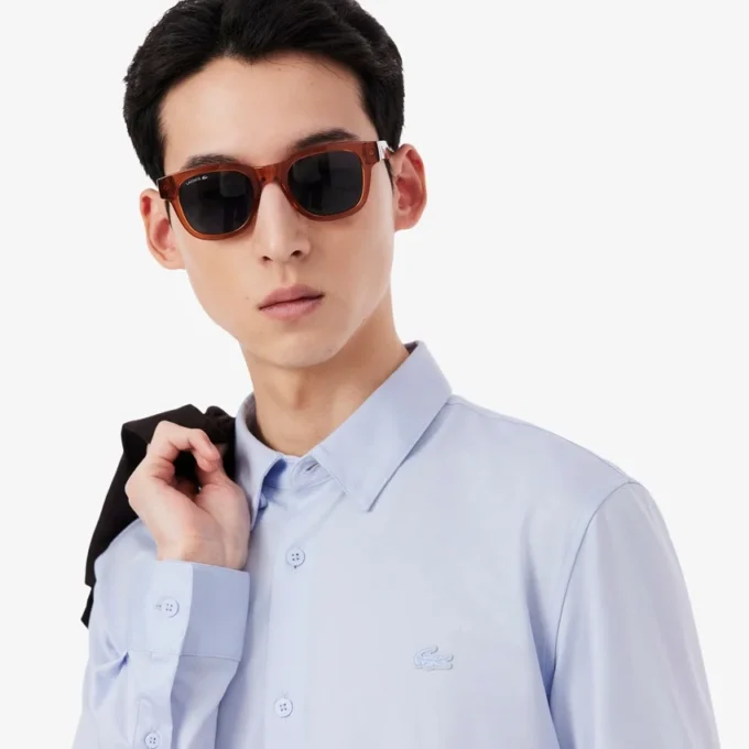 Slim Fit-skjorte i bomullsblanding
