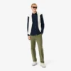 Slim fit-skjorte i bomullspiqué for menn