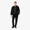 Slim fit-skjorte i bomullspiqué for menn