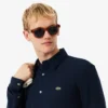 Slim fit-skjorte i bomullspiqué for menn