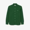 Slim fit-skjorte i bomullspiqué for menn
