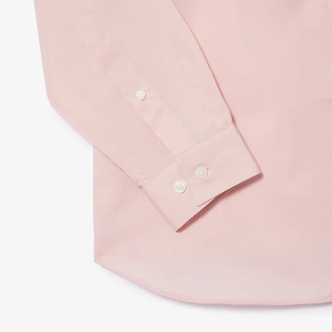 Slim fit-skjorte i stretchpoplin for menn