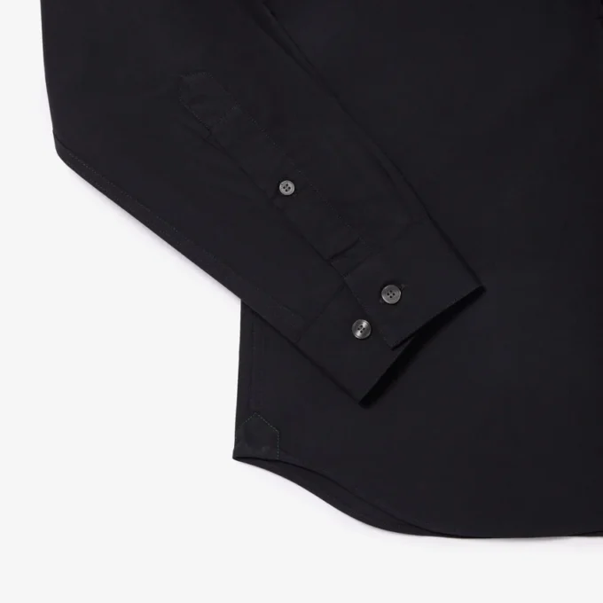 Slim fit-skjorte i stretchpoplin for menn