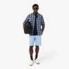Slim fit-skjorte i stretchpoplin med gingham-mønster