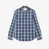 Slim fit-skjorte i stretchpoplin med gingham-mønster