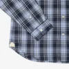 Slim fit-skjorte i stretchpoplin med gingham-mønster