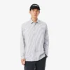 Slim Fit-skjorte i stripet stretch-poplin
