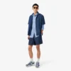 Slim Fit-skjorte i stripet stretch-poplin