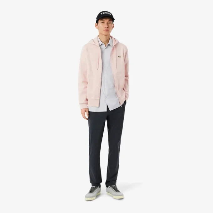 Slim Fit-skjorte i stripet stretch-poplin