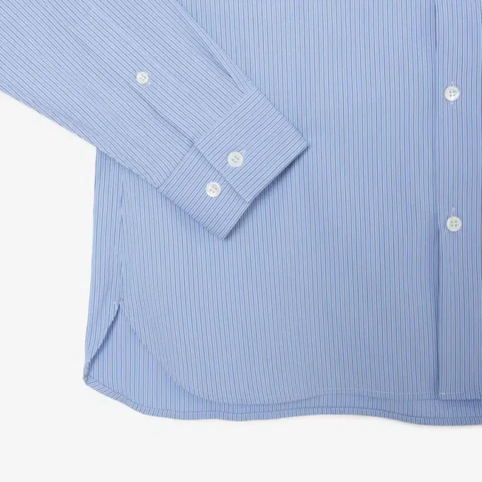Slim Fit-skjorte i stripet stretch-poplin