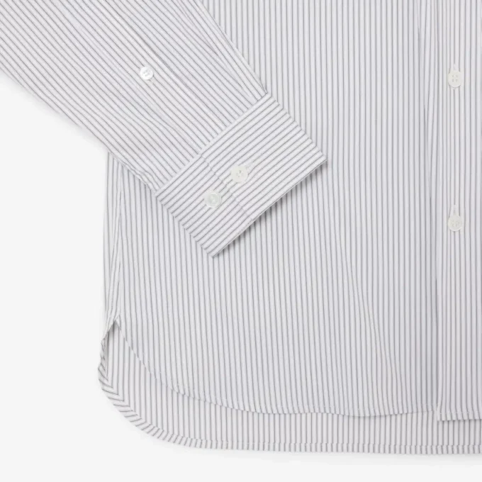 Slim Fit-skjorte i stripet stretch-poplin