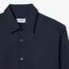 Slim fit-skjorte med knapper i stretch for menn