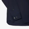 Slim fit-skjorte med knapper i stretch for menn