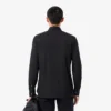 Slim fit-skjorte med knapper i stretch for menn
