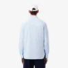 Slim fit-skjorte med knapper i stretch for menn