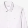 Slim fit-skjorte med knapper i stretch for menn