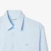 Slim fit-skjorte med knapper i stretch for menn