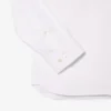 Slim fit-skjorte med knapper i stretch for menn