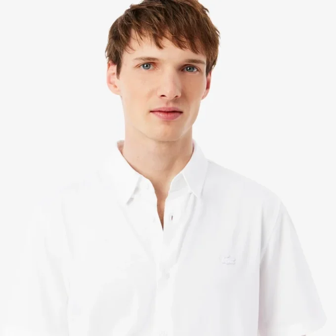 Slim fit-skjorte med korte ermer