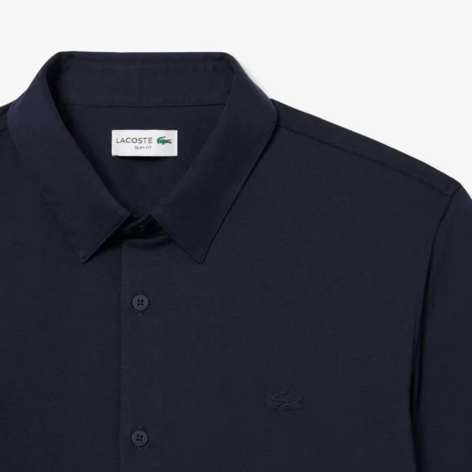 Slim fit-skjorte med korte ermer