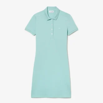 Slim fit stretch mini piqué-kjole for kvinner