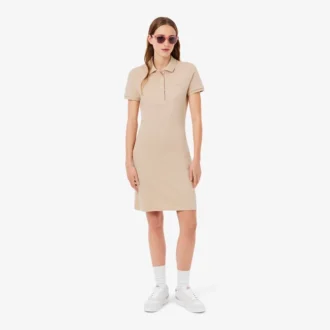 Slim fit stretch mini piqué-kjole for kvinner